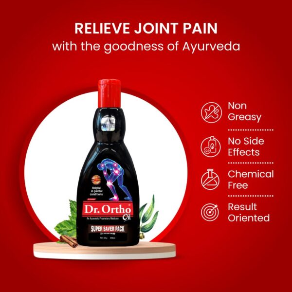 Dr.Ortho Ayurvedic Pain Relief Oil for Joints Pain, Knee & Back Pain 60ml- Super Saver Pack - Image 7