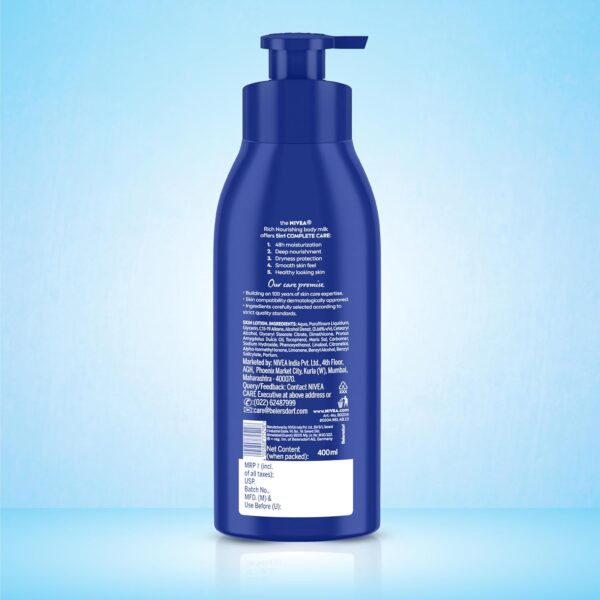 NIVEA Nourishing Body Milk 75ml Body Lotion | 48 H Moisturization | With 2X Almond Oil | Smooth and Healthy Looking Skin |For Very Dry Skin - Image 6