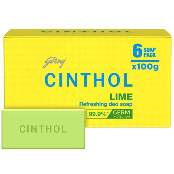 Cinthol Lime Soap, 100g (Pack of 6)