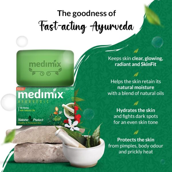 Medimix Ayurvedic Classic 18 Herbs Bathing Soap 125 gm (pack - 1) - Image 7