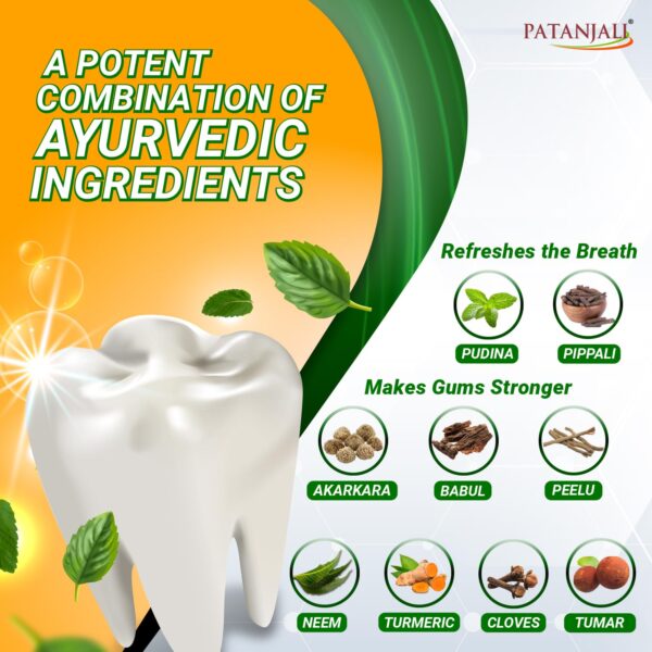 Patanjali Dant Kanti Natural Herbal Toothpaste 200 gm - Image 4