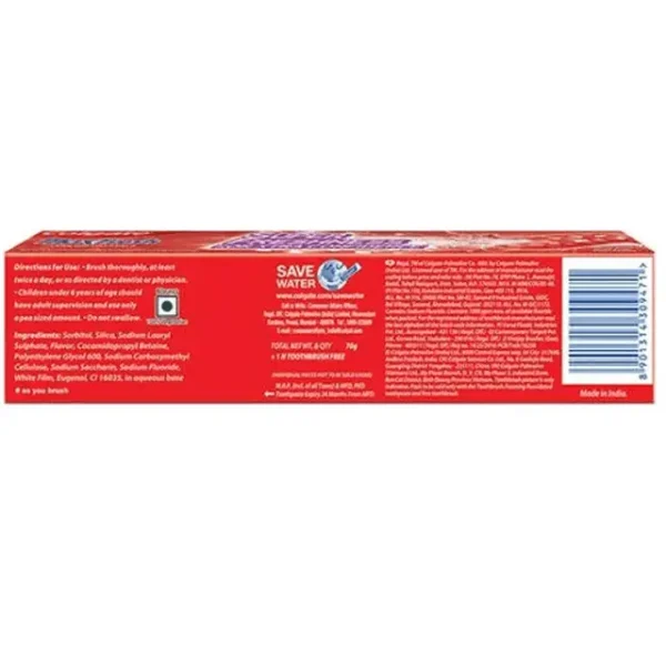 colgate max fresh spicy fresh red gel tooth paste 70 gm - Image 2