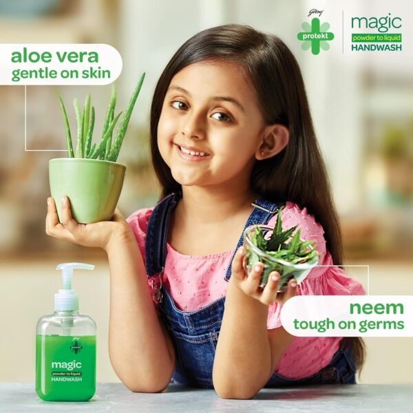 Godrej Protekt Mr. Magic Powder to Liquid Handwash 9g Refill - Image 3