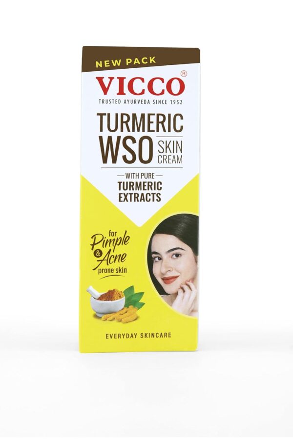 Vicco Turmeric WSO Cream | Ayurvedic Skin Care for Pimples, Dark Spots,[30g | Pack Of 1] - Image 2