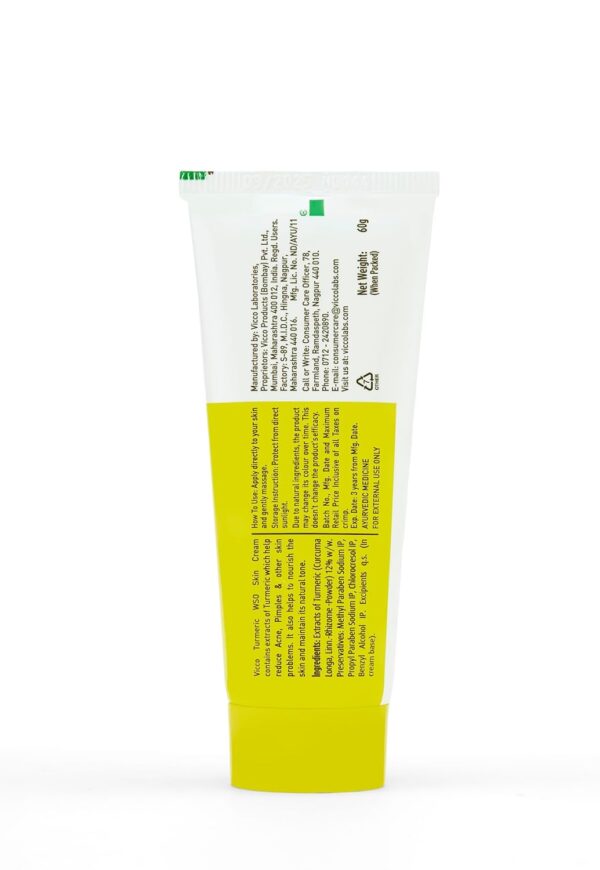 Vicco Turmeric WSO Cream | Ayurvedic Skin Care for Pimples, Dark Spots,[30g | Pack Of 1] - Image 4