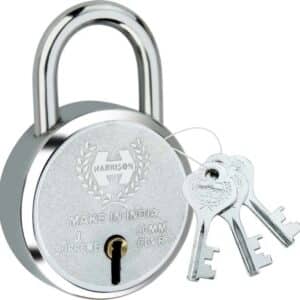 Padlock 50mm 6 Lever With 3 Key/ Steel Material Padlock Padlock (Silver)
