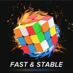Cubes 3X3 High Speed Sticker Less Magic Puzzle Cube Game Pack of 1,Multicolor