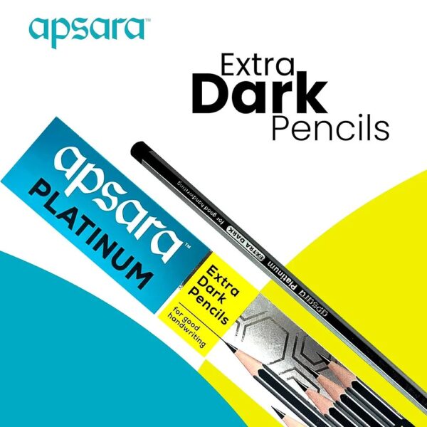 Apsara Platinum Extra Dark Pencils - Pack of 10 - Image 5