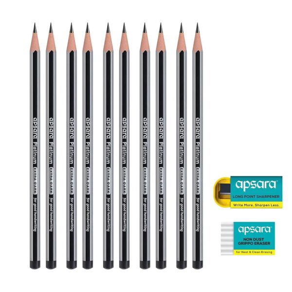 Apsara Platinum Extra Dark Pencils - Pack of 10 - Image 2