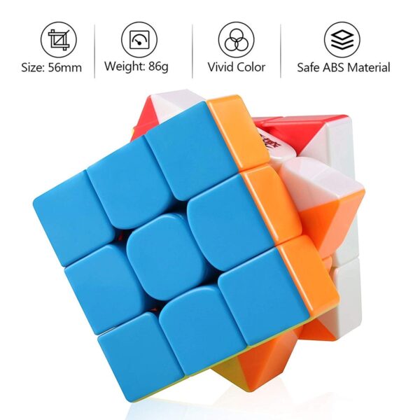 Cubes 3X3 High Speed Sticker Less Magic Puzzle Cube Game Pack of 1,Multicolor - Image 2