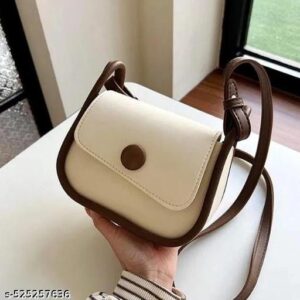 Fancy white sling bag for girls