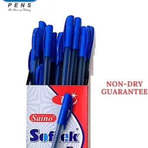 Saino softec Pen Pack of 20 Pens (Blue)