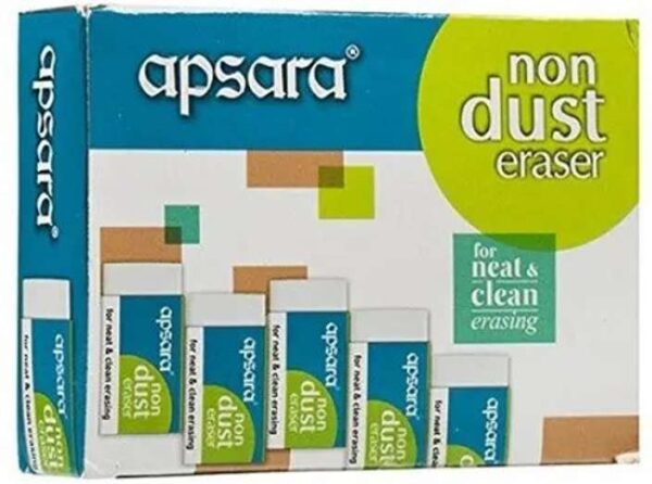 APSARA Non Dust Eraser Pack Of 20 Non Toxic Eraser