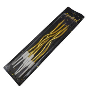Spiral Golden Birthday Candles - 1 Pcs, Twisty Birthday Candle for Cake